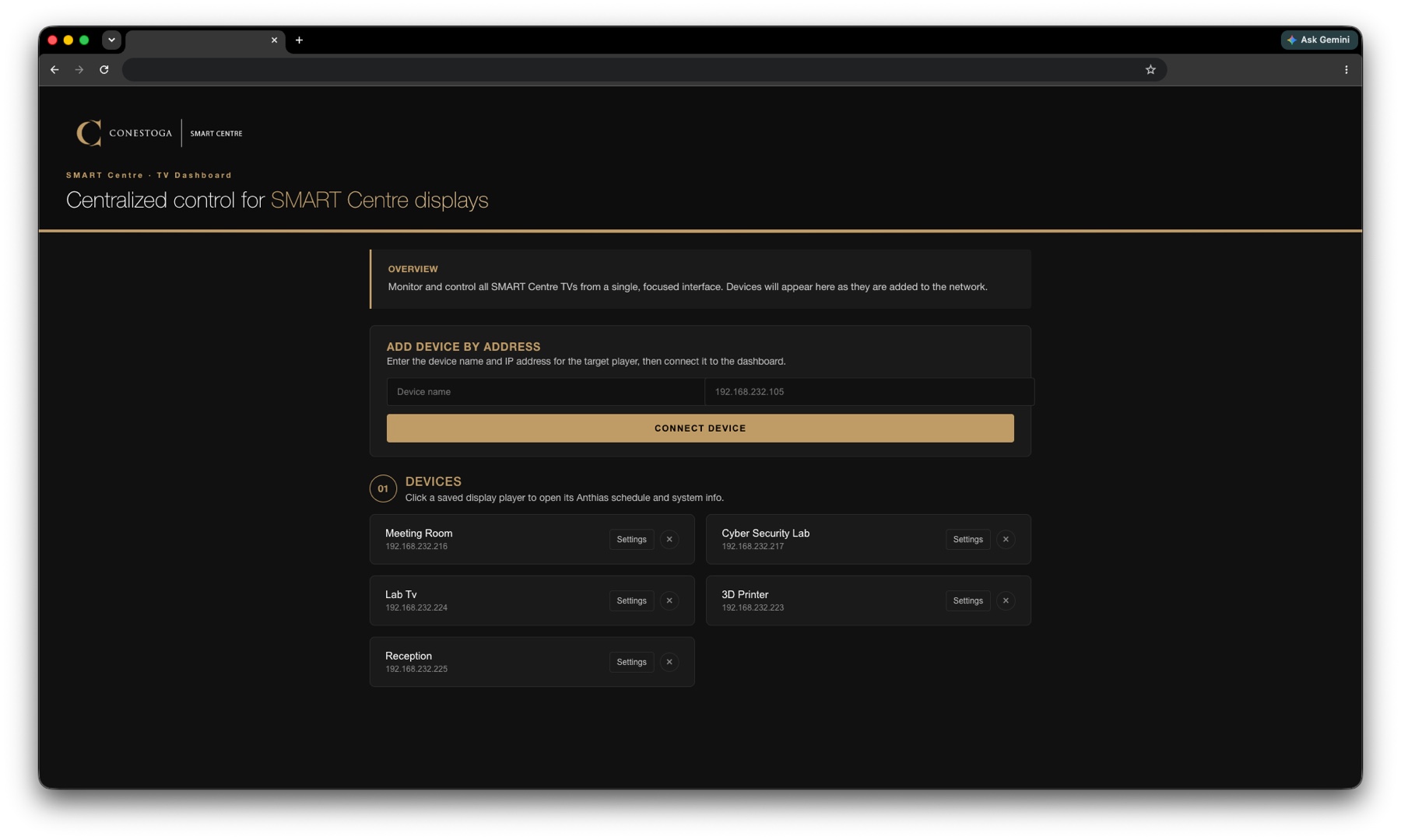 Centralized Display Control Platform