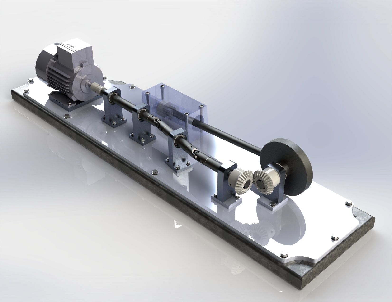 Fully assembled Industrial Mechanical Millwright mechanism on a shop cart
